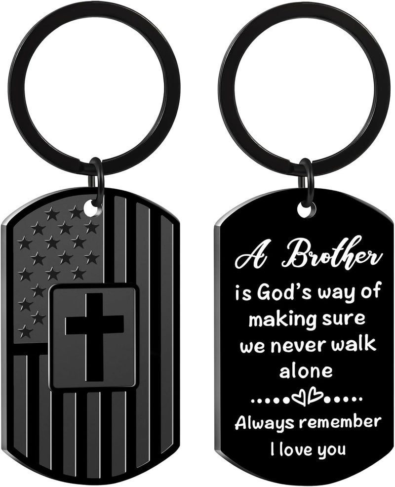 Keniot Gifts for Brother from Sister, Brother Birthday gifts, Remember I Love You Gift Keychain for Birthday Christmas Graduation - Image 1
